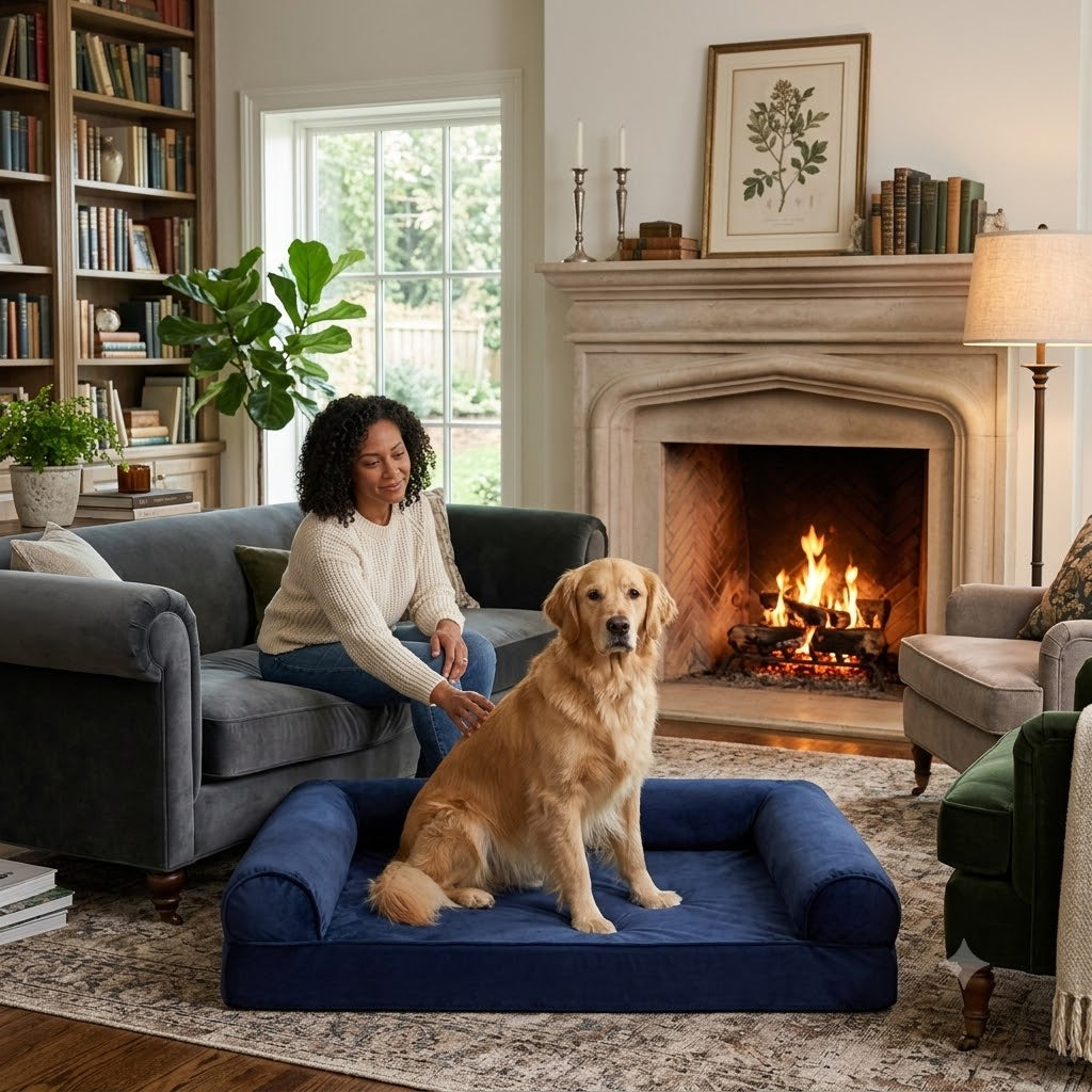 toutou dans xxl canape pour chien confortable