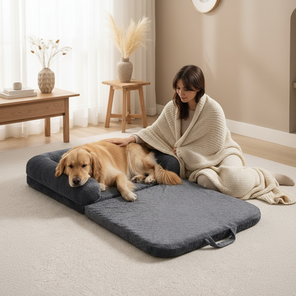 toutou dort dans canape pour chien XXL