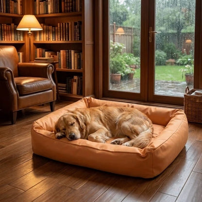 toutou dort dans coussin imperméable pour chien incontinent déhoussable