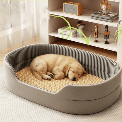 toutou dort dans coussin rafraichissant chien en bambou 