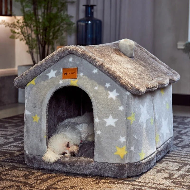 toutou dort dans cabane d'intérêt pour chien avec_ es Etoiles