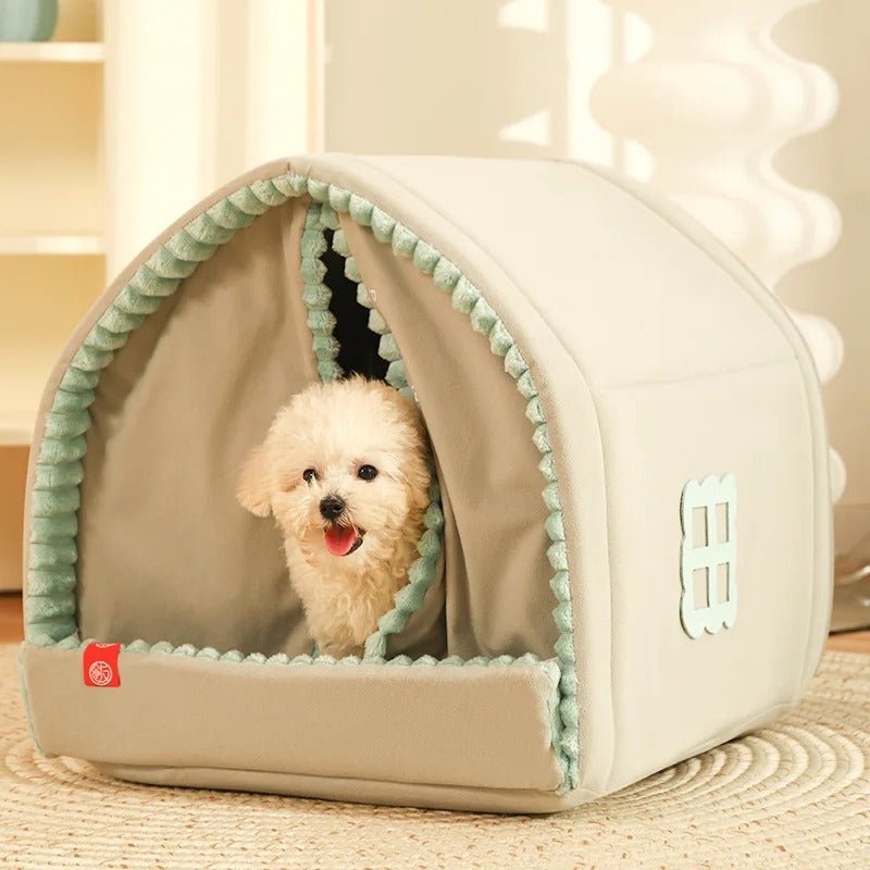 toutou pour chien triangulaire gris vert