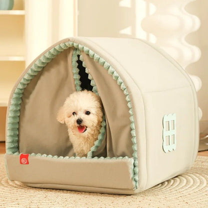 toutou pour chien triangulaire gris vert