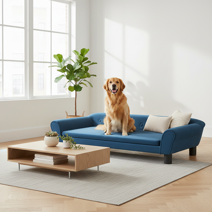 toutou sur canape pour chien grand taille