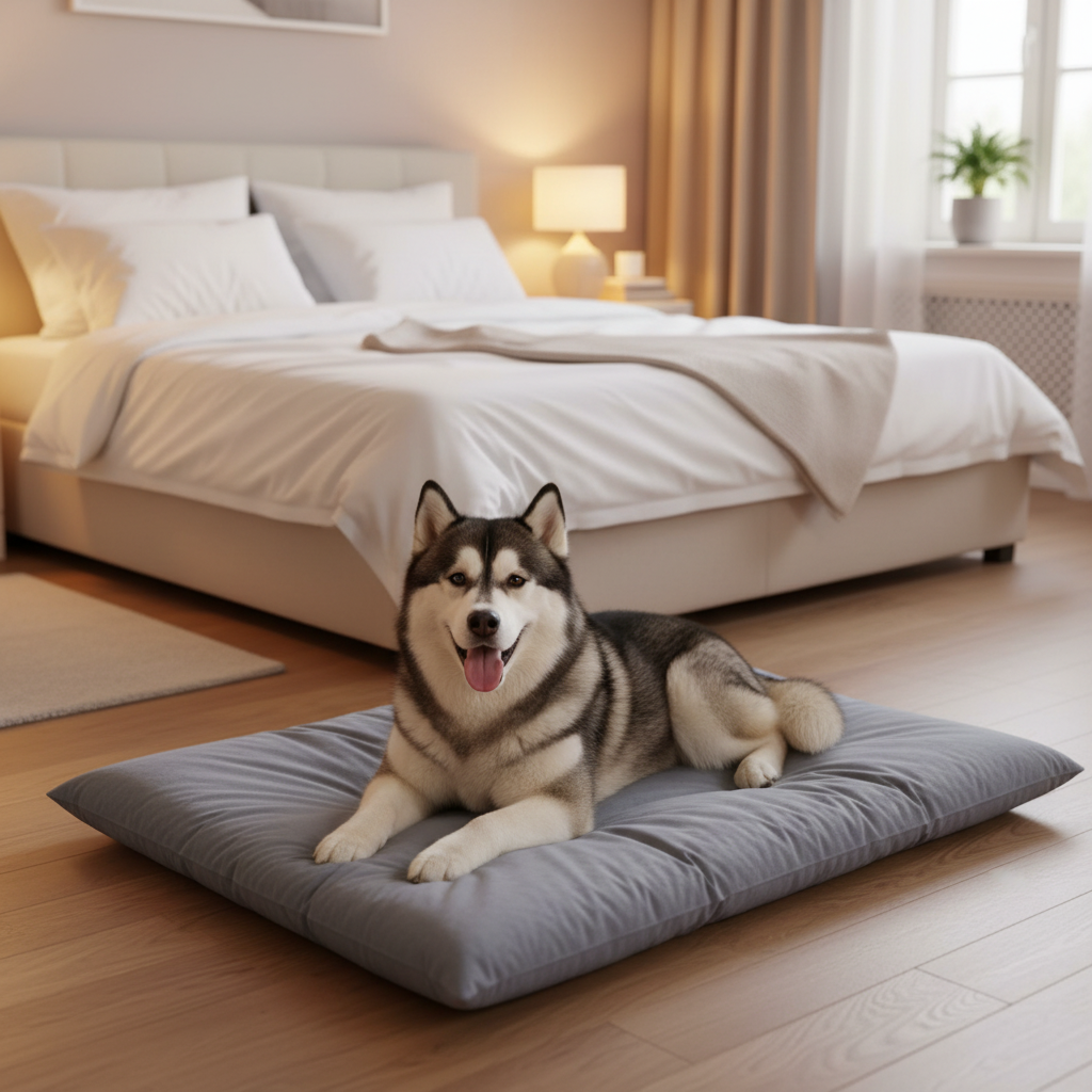 toutou sur coussin pour chien xxl gris