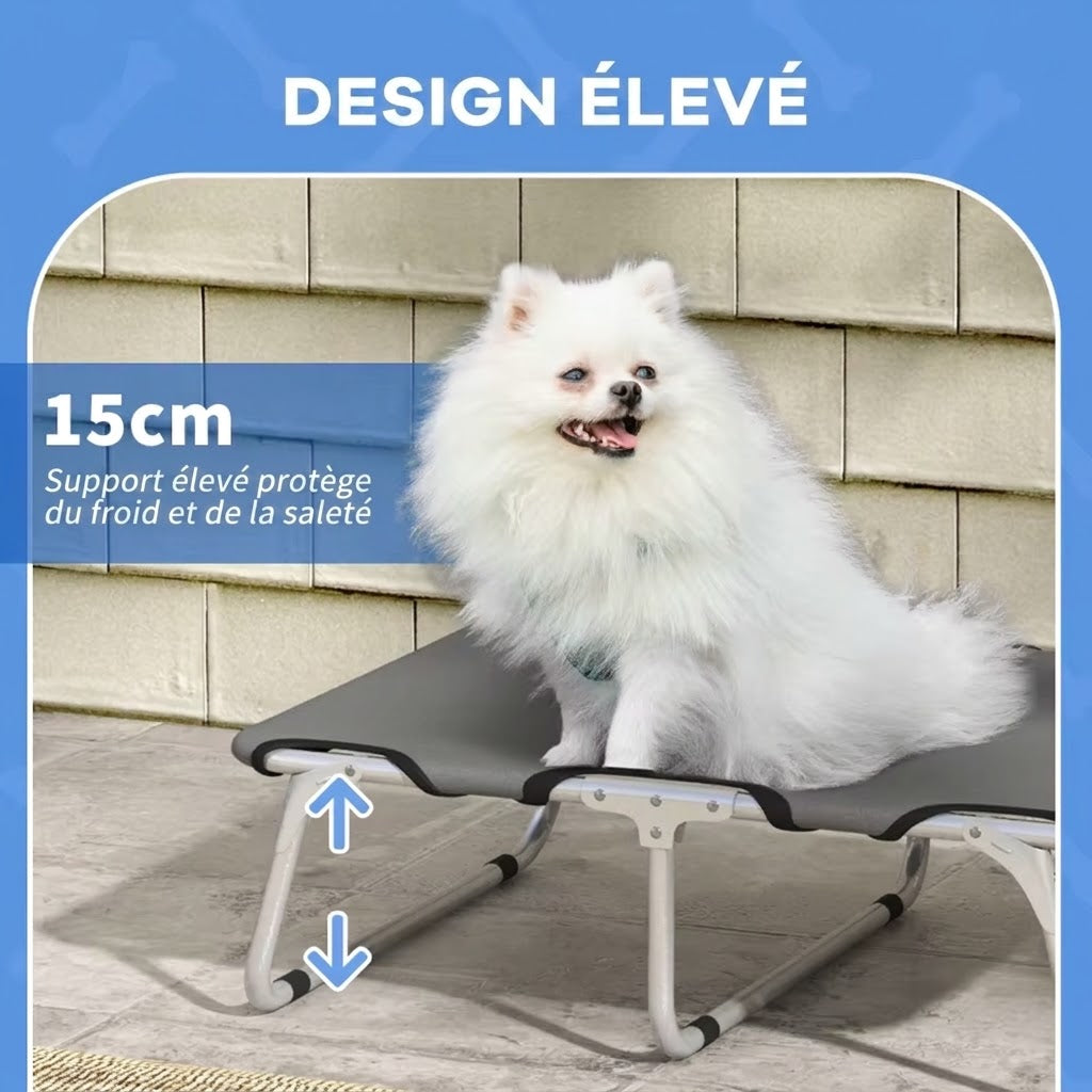 toutou sur lit pliant chien design surélevé 