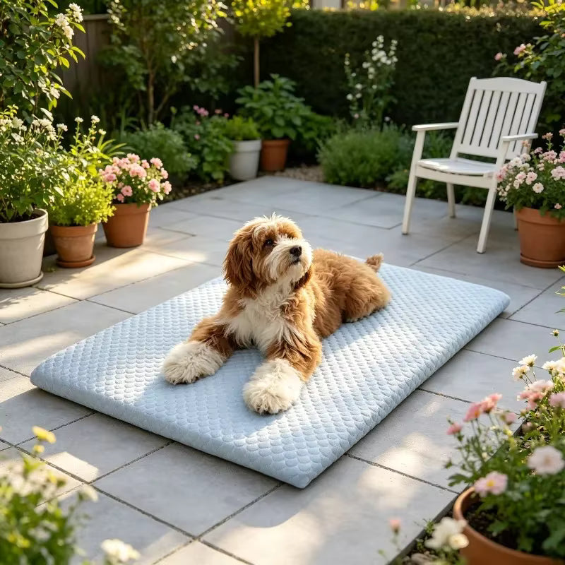toutou sur tapis rafraichissant chien grand taille