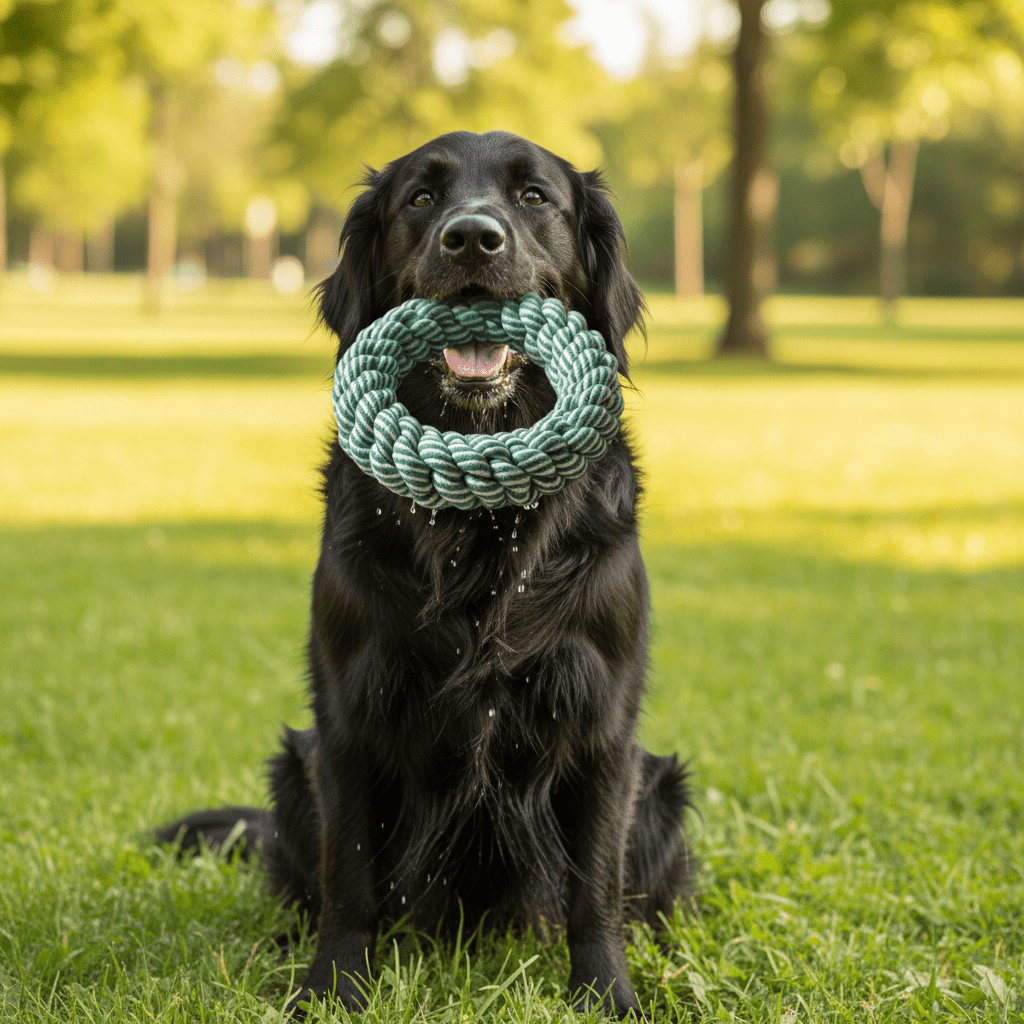 toutou tien dans sa bouche jouet indestructible pour chien