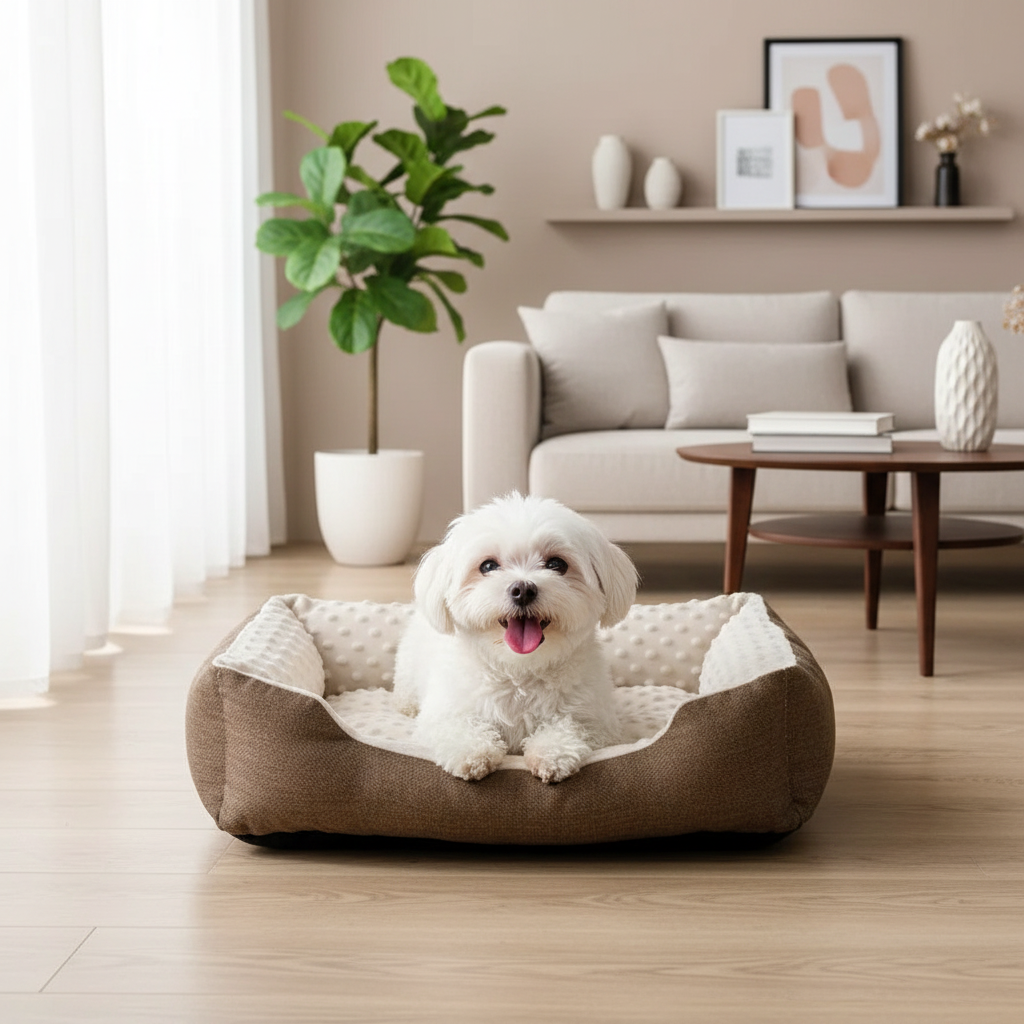 toutou dans panier pour chien en velours_3D_impermeable